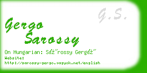 gergo sarossy business card